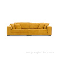 L shape 4 seater italian style leather sofa